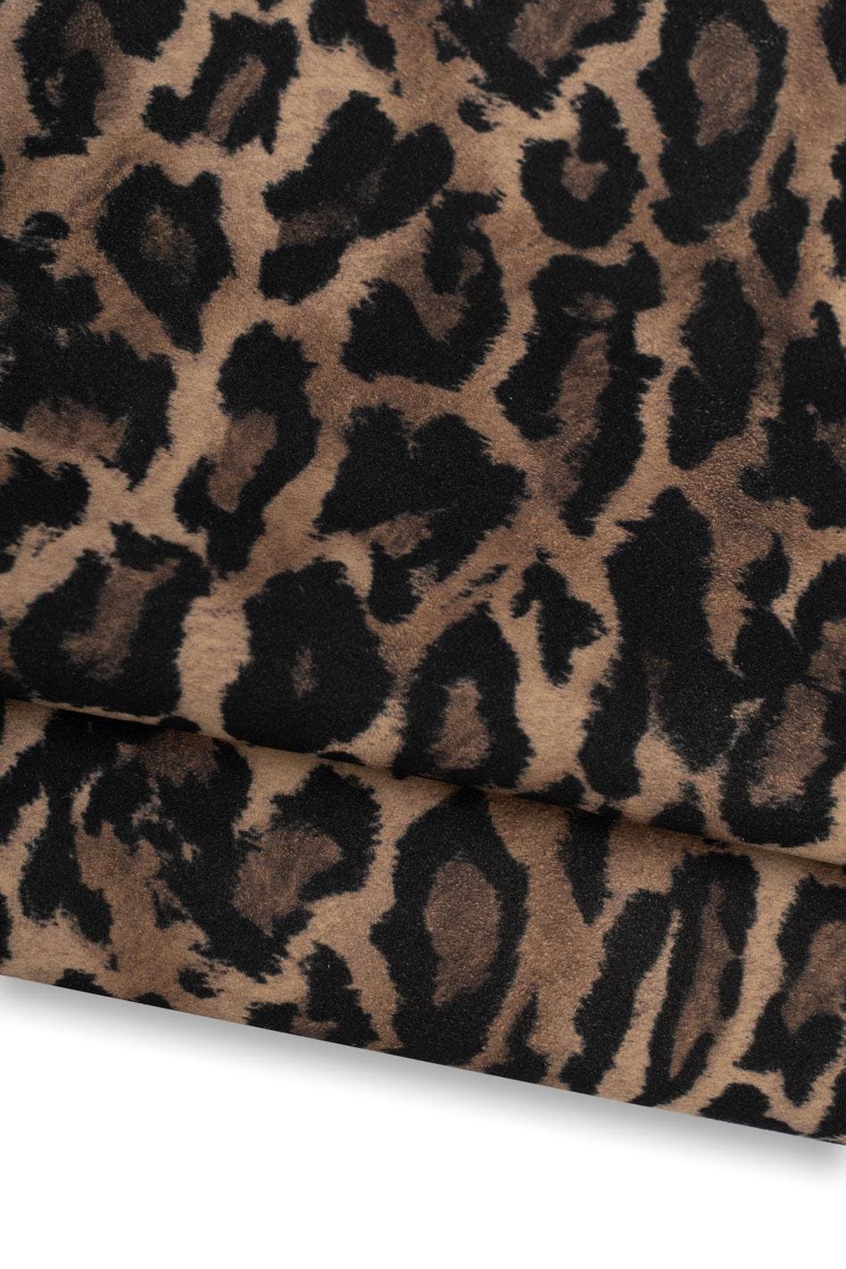 LEOPARD textured leather skin, CHEETAH pattern on goatskin, soft matt animal printed hide for hobbyists B18800-ST La Garzarara