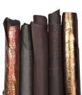 Bronze copper leather skins lot, metallic printed matching goatskins as per pictures, ideal for crafting B18288-MT(st)