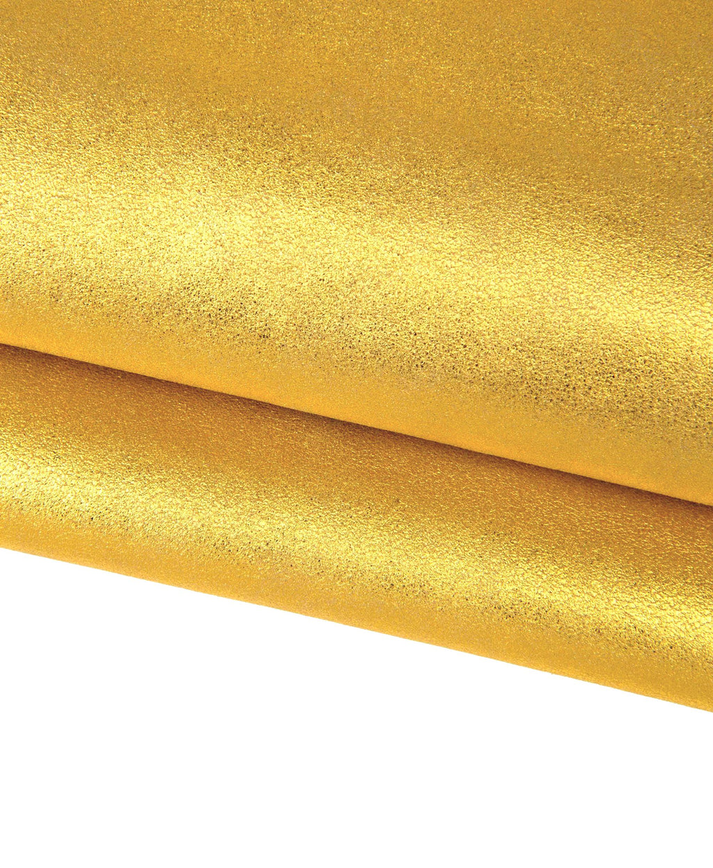 Gold metallic leather skin – glossy laminated goatskin leather hide, dusty soft finish for bags and jewelry – B16969-MT La Garzarara
