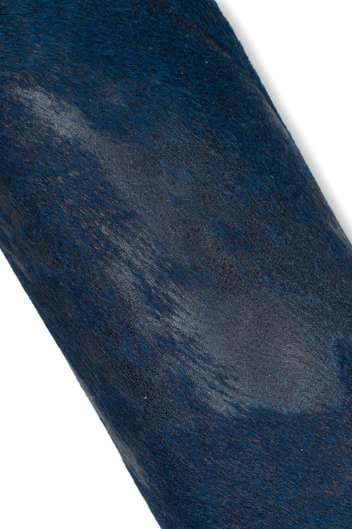 Blue Acid Wash Hair-on Leather, Distressed pony skin Italian Leather, Vintage Pony Hair Leather for Bags0.7 - 0.9 mm B19576-CV La Garzarara