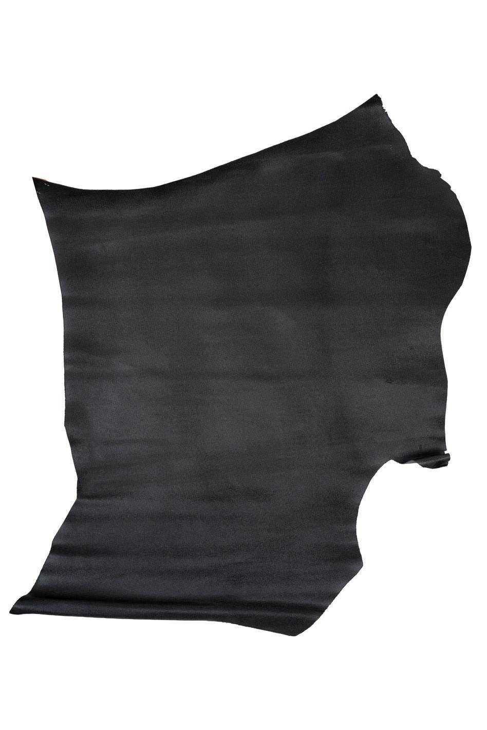 Black Geometric Embossed Leather Hide, Black Micro Pattern Skin,Micro Grain italian Leather B19583-TB La Garzarara