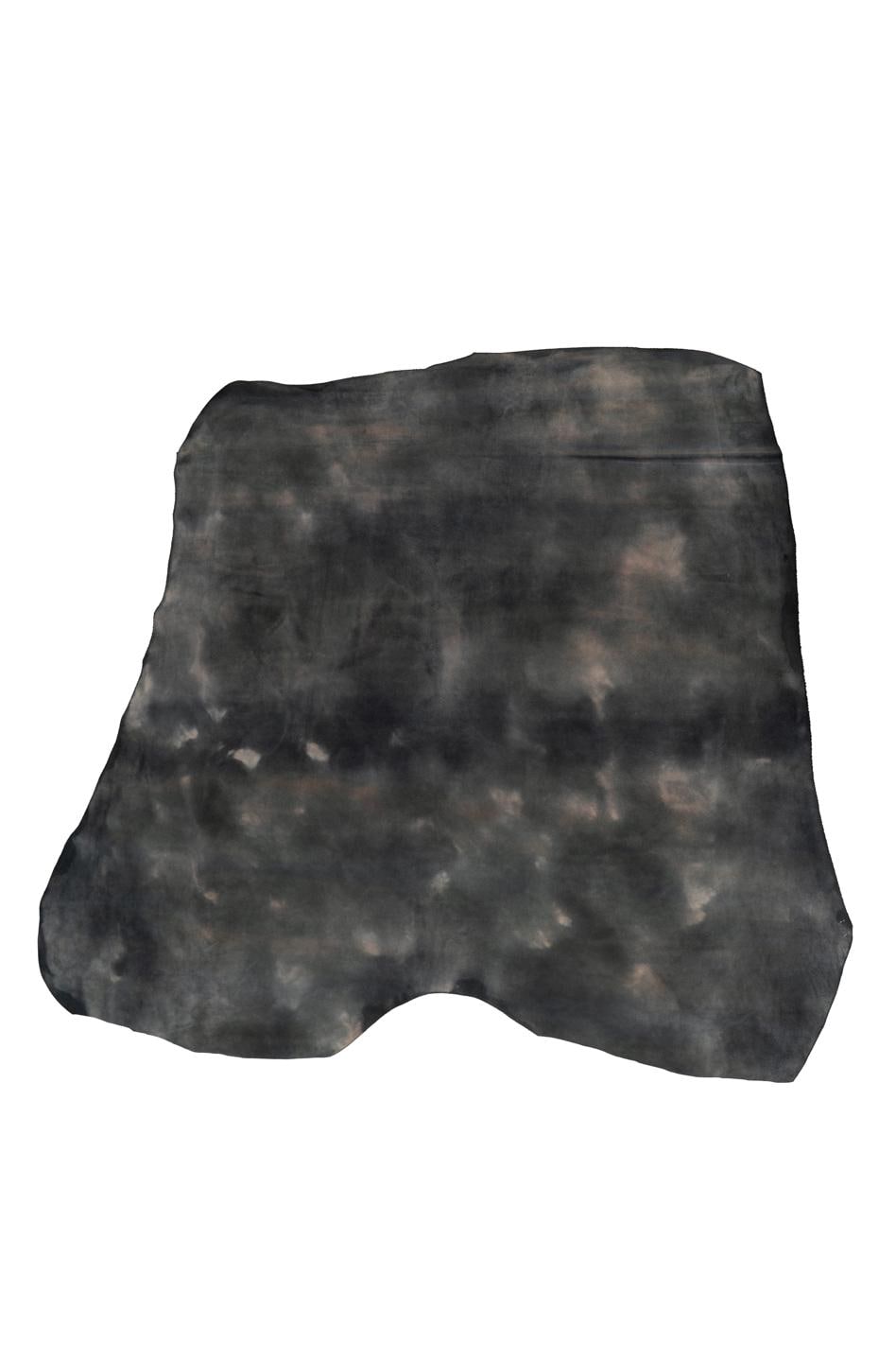 Smoked suede leather hide, Worntime finished cowhide, thick soft aged calfskin for crafters B19571-VT La Garzarara