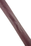 Burgundy CROCODILE embossed leather hide, alligator print on cowhide, glossy soft croc for crafting B18957-ST La Garzarara