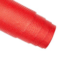May include: A roll of red faux leather with a textured, embossed pattern resembling scales.
