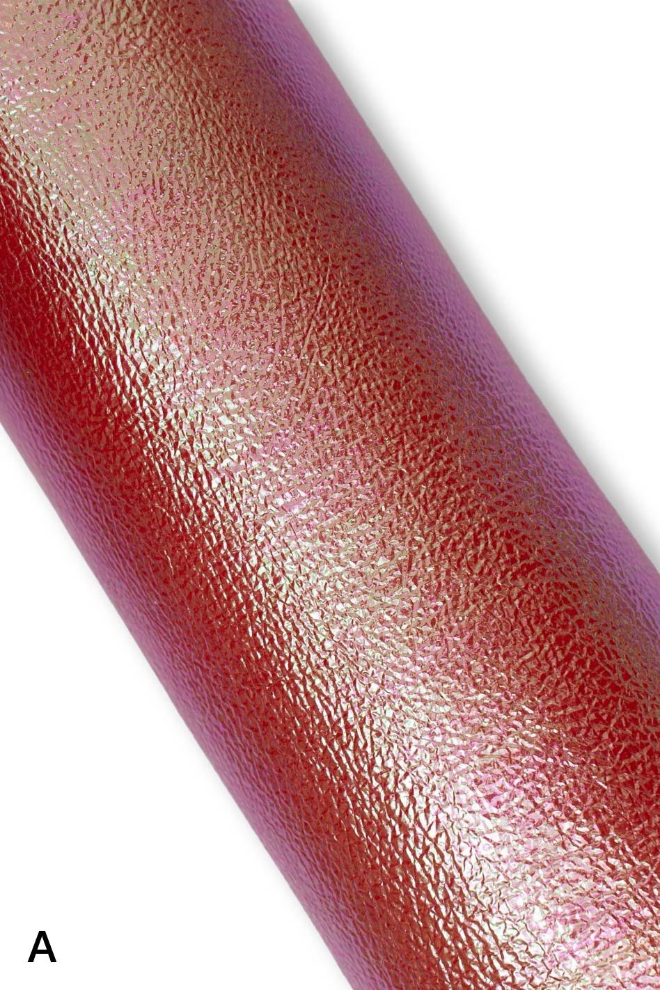IRIDESCENT METALLIC leather skin, holographic goatskin in different colors, sparkle soft material for crafters B19242-MT La Garzarara
