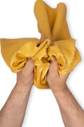 Yellow gold PYTHON printed leather skin, metallic CARVED goatskin, golden soft snakeskin B19489-MT(st) La Garzarara