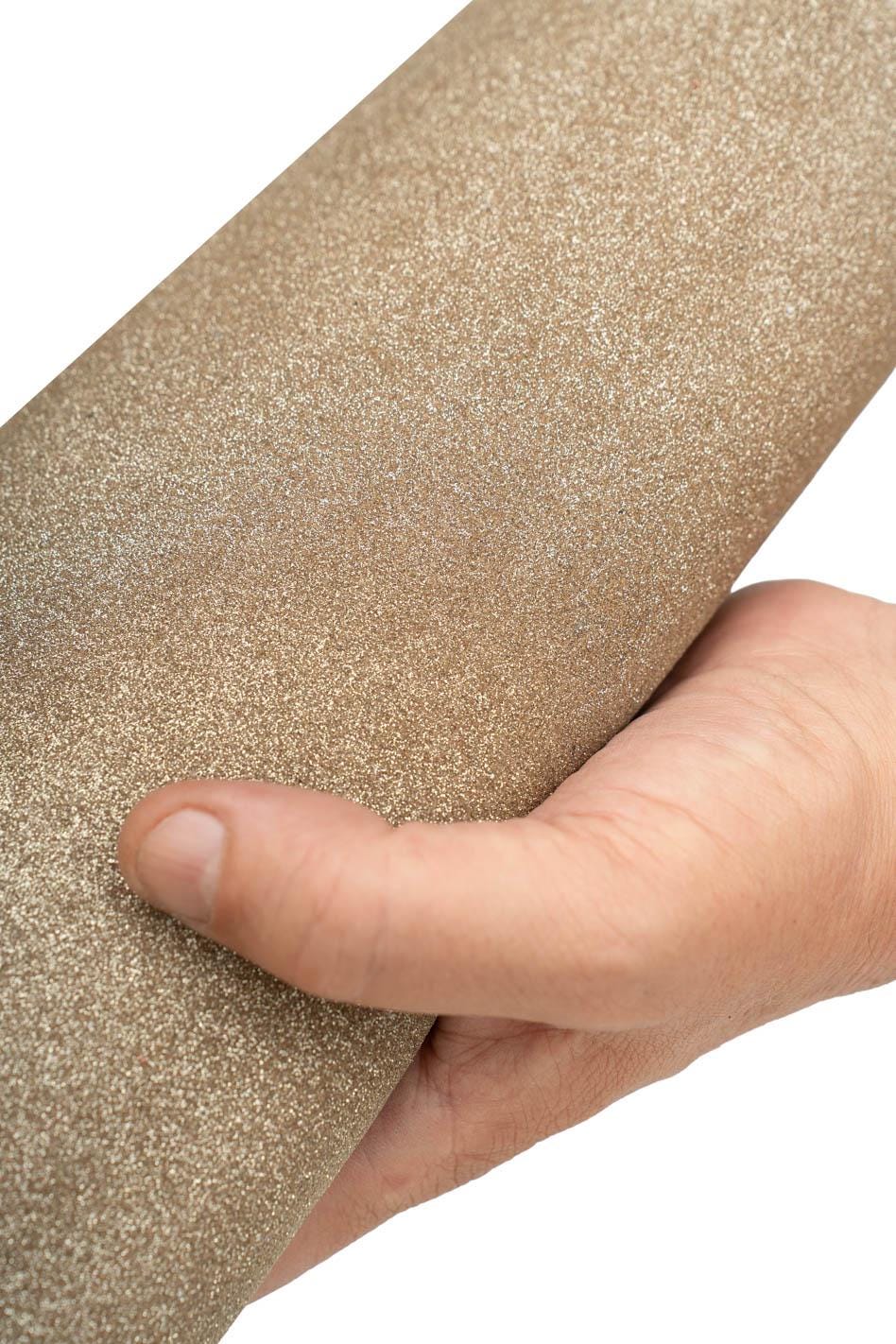 Light gold METALLIC leather hide, soft GLITTER leather skin, thich bright cowhide for diy creations B19566-MT La Garzarara