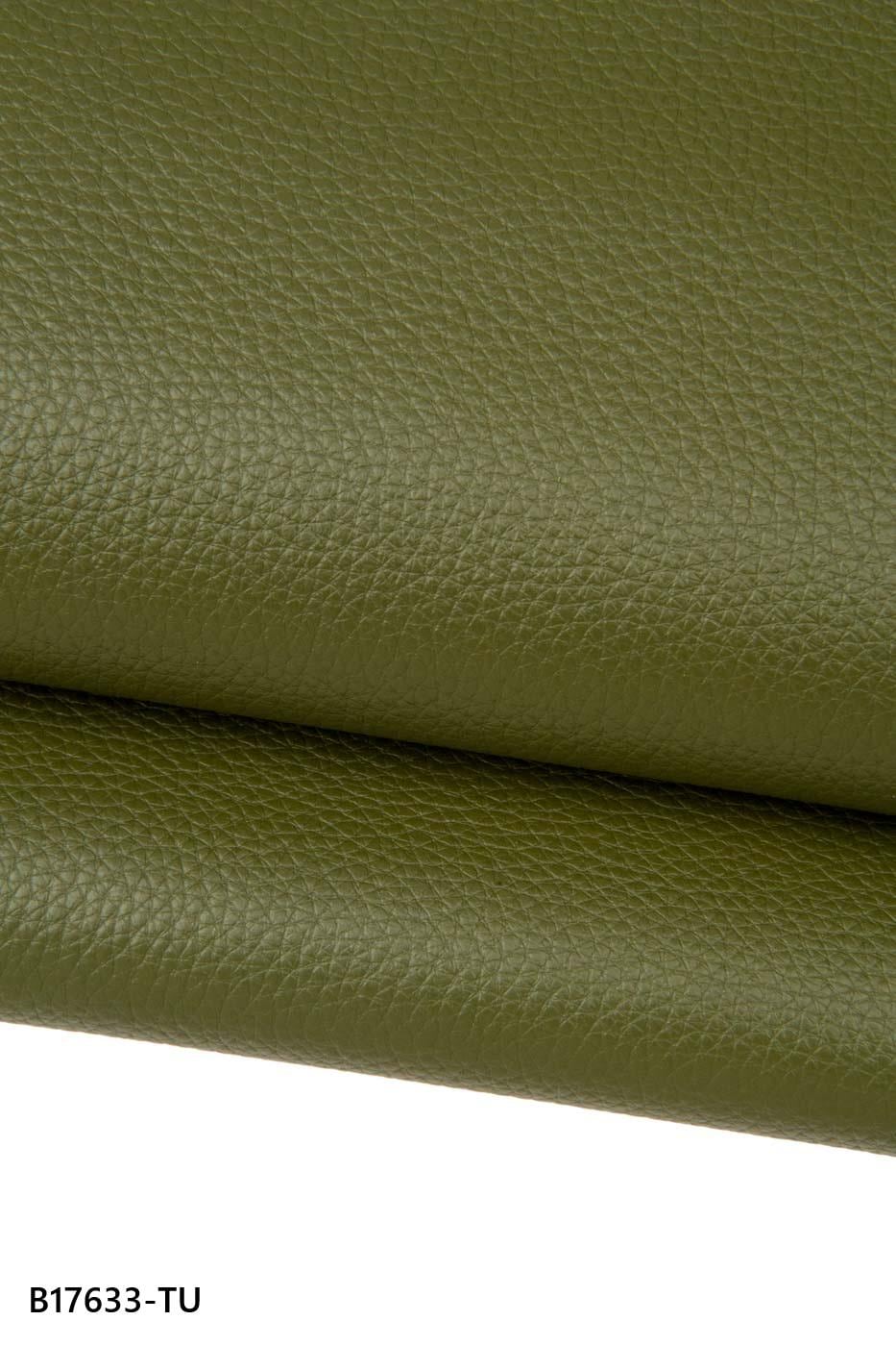Green leather collection, genuine leather hides, smooth and pebbled, calfskin, lambskin and goatskin, textures for bags and DIY