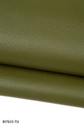 Green leather collection, genuine leather hides, smooth and pebbled, calfskin, lambskin and goatskin, textures for bags and DIY