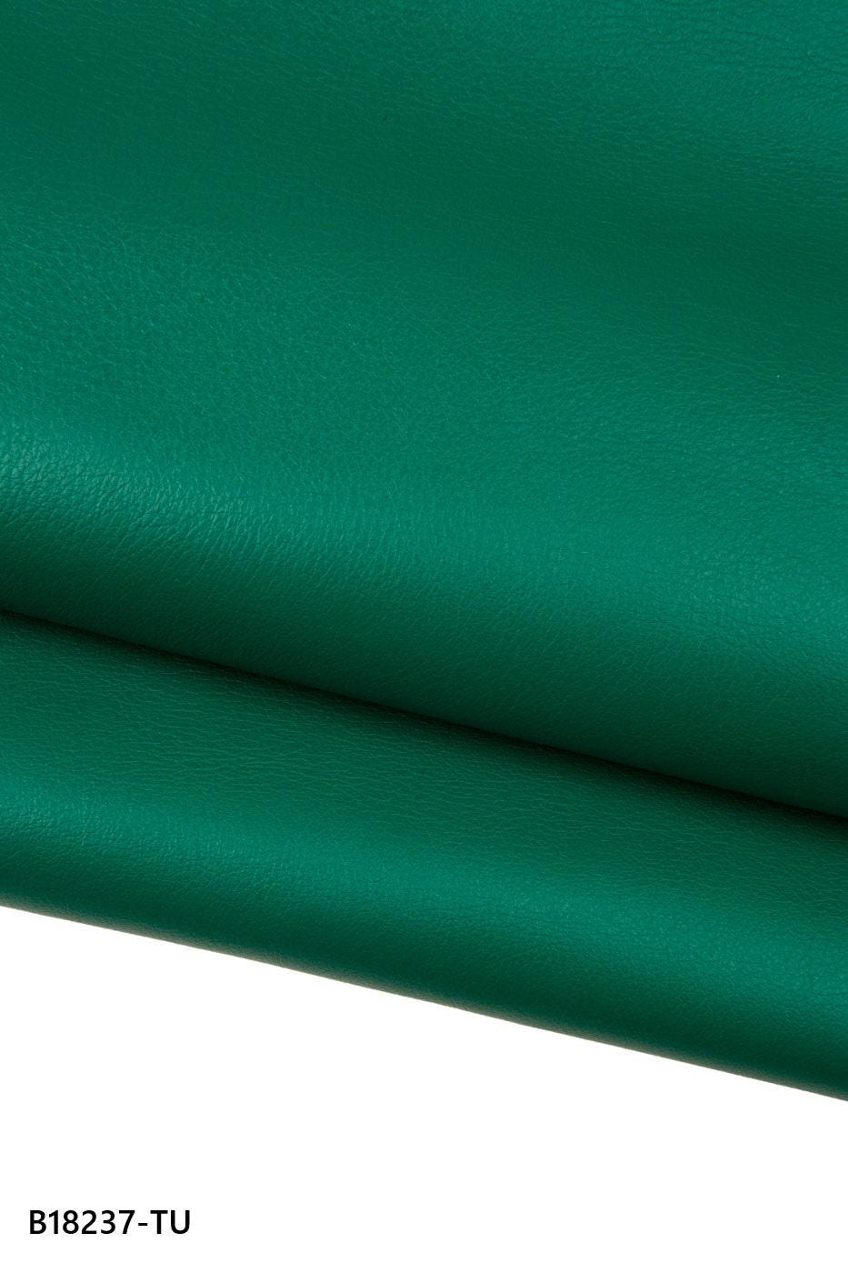 Green leather collection, genuine leather hides, smooth and pebbled, calfskin, lambskin and goatskin, textures for bags and DIY