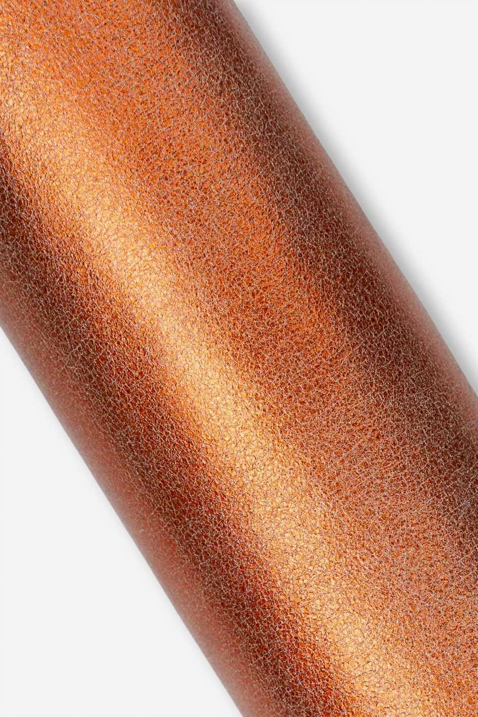Pack of 3 rust METALLIC, printed, PIERCED leather skins, soft sparkle matching goatskins assorted as per picture B19543-MT(st) La Garzarara