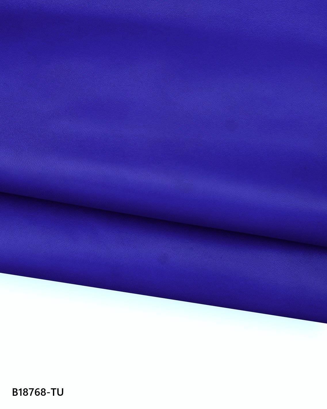 Blue leather hides collection, SOLID COLOR, genuine leather hides, smooth and pebbled leather, calfskin, lambskin, goatskin, for crafts
