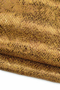 Bronze SNAKESKIN leather, REPTILE printed soft skin, old gold python leather goatskin for hobbyists B19661-MT(st) La Garzarara