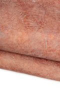 Rust CRACKLE printed leather skin, vintage DISTRESSES goatskin, thick soft hide for hobbyists B19666-VT La Garzarara