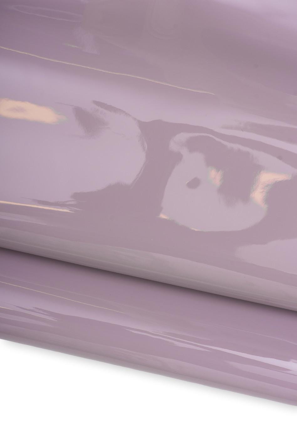 Lavender purple PATENT leather skin, solid color glossy goatskin, SMOOTH soft hide for crafters, 0.9 - 1.0 mm B19605-TU La Garzarara