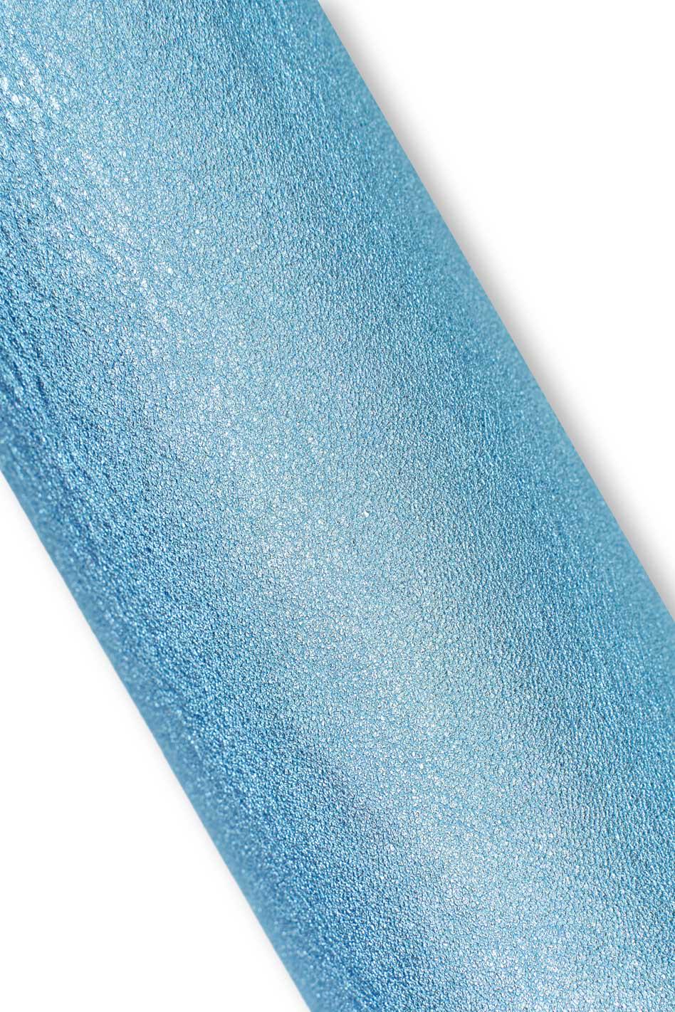 Pack of 3 light BLUE - bluette leather skins, smooth METALLIC and textured goatskins, soft bright materials B19527-MT(st) La Garzarara