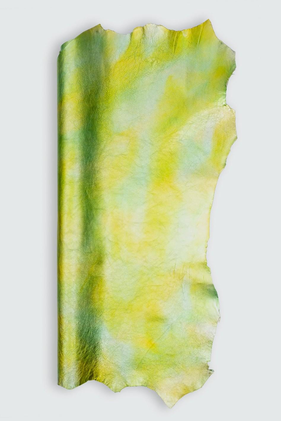 Set of 3 green METALLIC leather skins, shaded and REPTILE printed goatskins as per pictures, ideal for carfters B19510-MT(st) La Garzarara