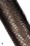 METALLIC REPTILE printed leather skin, glossy soft crocodile printed goatskins in different colors B19496-MT(st) La Garzarara