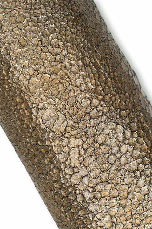 Bronze METALLIC leather skin, CRACKLE printed goatskin, glossy soft luxury material for artists B19593-MT(st) La Garzarara