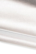 Silver TUMBLED leather hide, metallic EMBOSSED cowhide, tiny pebble grain printed calfskin for hobbyists B19657-MT La Garzarara