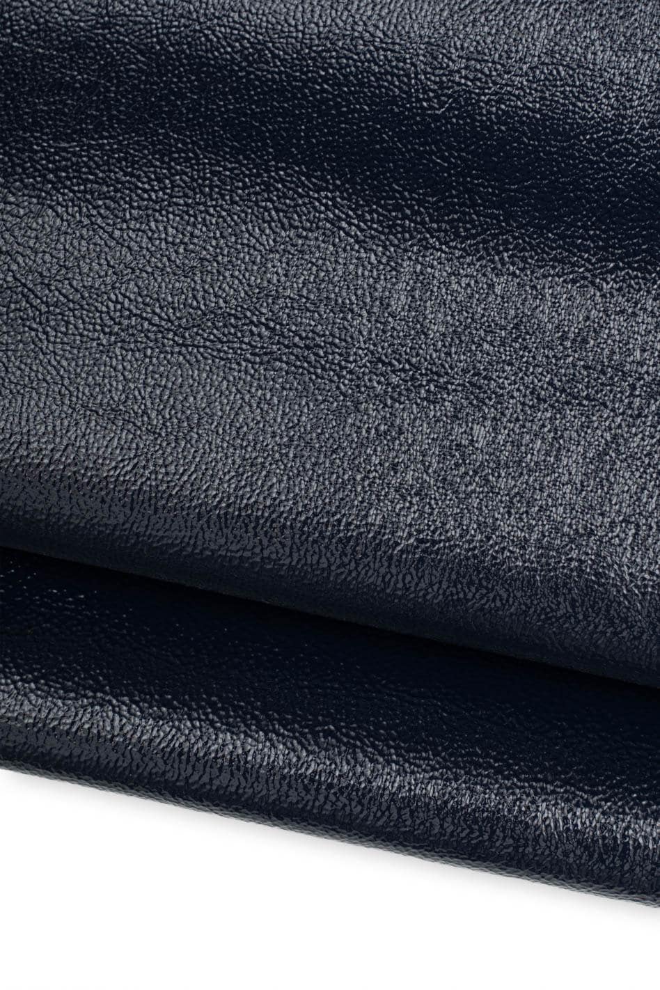 Blue NAPLACK leather hide, soft tiny pebble grain PATENT cowhide, glossy soft calfskin for carfters B19599-TU La Garzarara