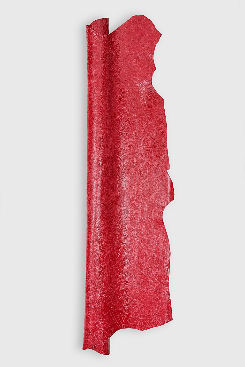 WHOLESALE Leather skins - pack of 3 RED leather skins, crackle and python printed goatskins, as per picture B19505-ST La Garzarara