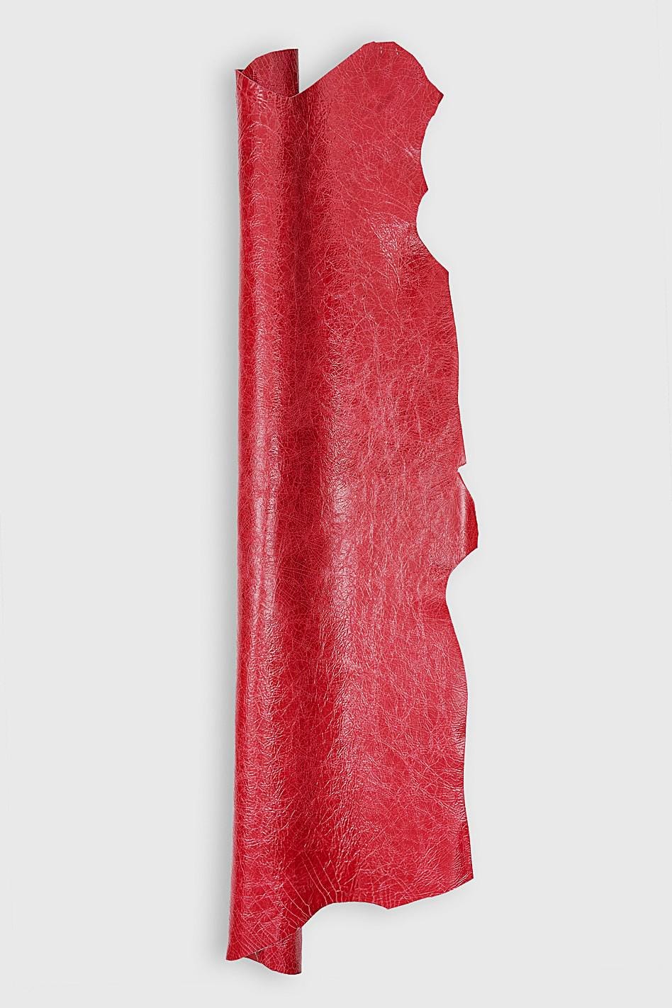 WHOLESALE Leather skins - pack of 3 RED leather skins, crackle and python printed goatskins, as per picture B19505-ST La Garzarara