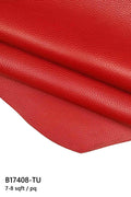 Red and Burgundy leather collection, genuine leather hides, smooth and pebbled, calfskin, lambskin and goatskin, textures for bags and DIY
