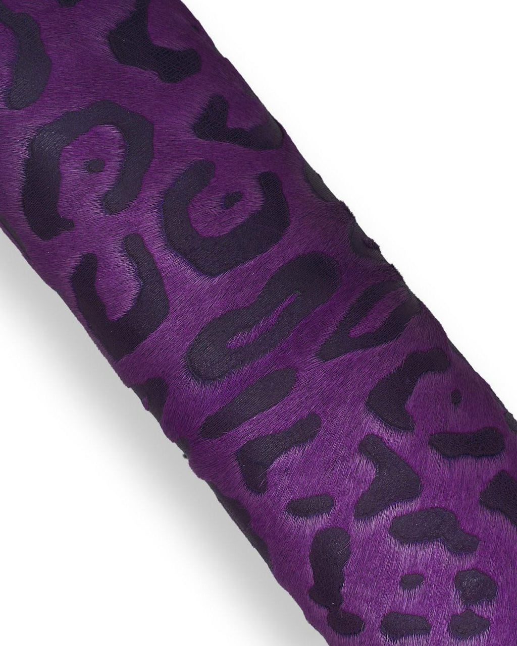Cheetah printed HAIR ON leather hide, PURPLE animal textured pony calfskin, luxurious material for crafting B18375-cv La Garzarara