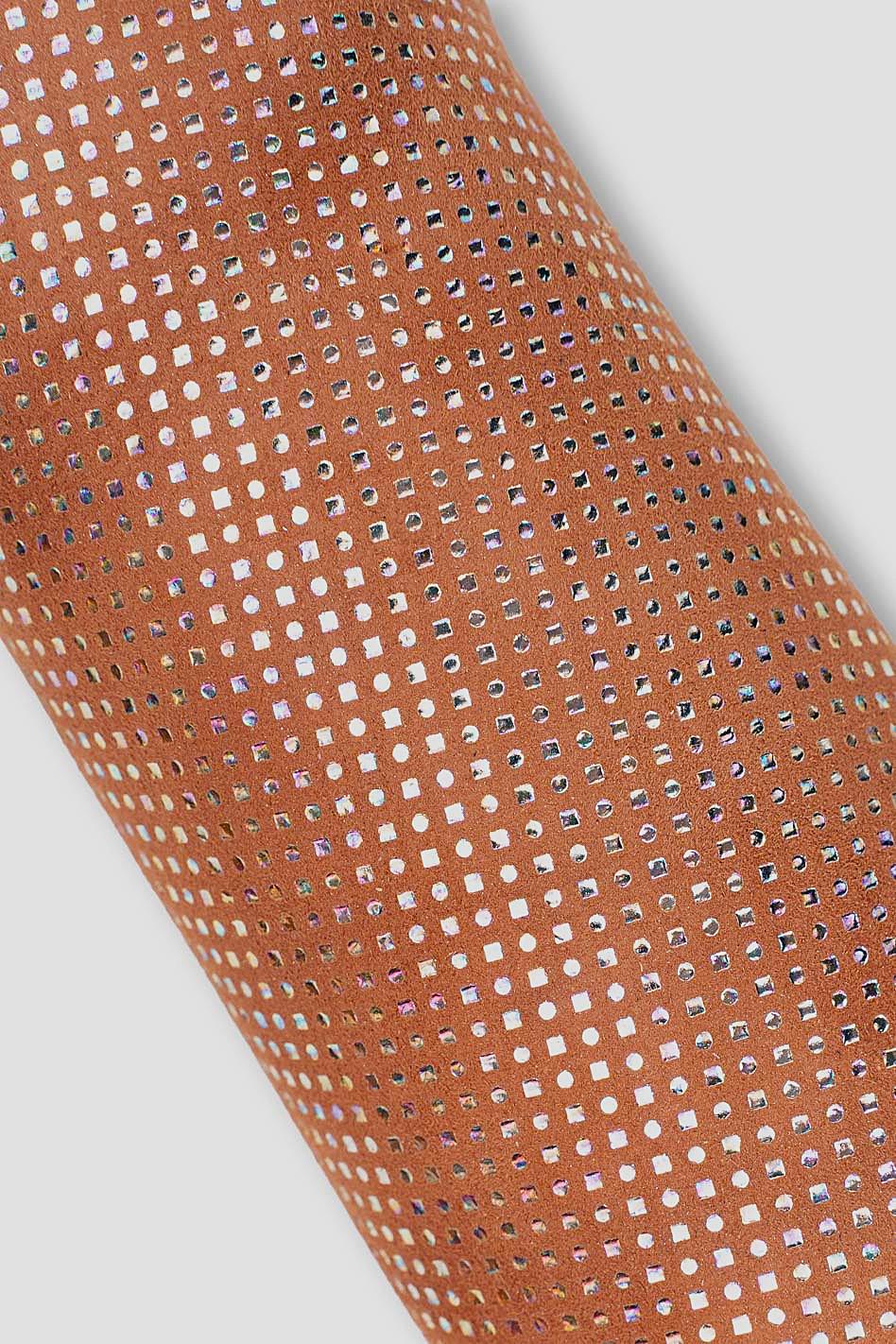 Pack of 3 rust METALLIC, printed, PIERCED leather skins, soft sparkle matching goatskins assorted as per picture B19543-MT(st) La Garzarara