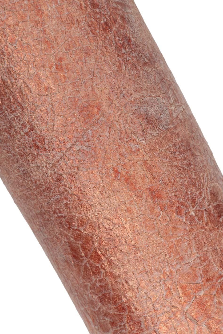 Rust CRACKLE printed leather skin, vintage DISTRESSES goatskin, thick soft hide for hobbyists B19666-VT La Garzarara