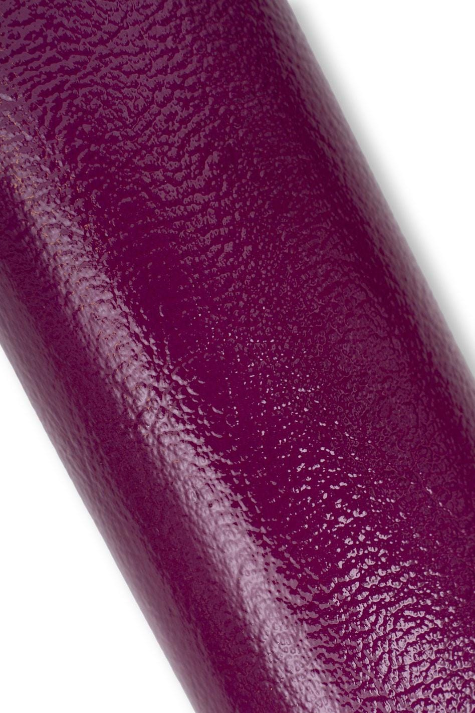 Plum purple NAPLACK leather skin, solid color soft PATENT goatskin,1.0 - 1.2 mm, for crafters B19608-TU La Garzarara