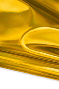 Yellow MIRROR metallic leather hide, GLOSSY iridescent calfskin, smooth soft sparkle cowhide for crafters B19604-MT La Garzarara