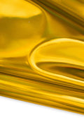 Yellow MIRROR metallic leather hide, GLOSSY iridescent calfskin, smooth soft sparkle cowhide for crafters B19604-MT La Garzarara