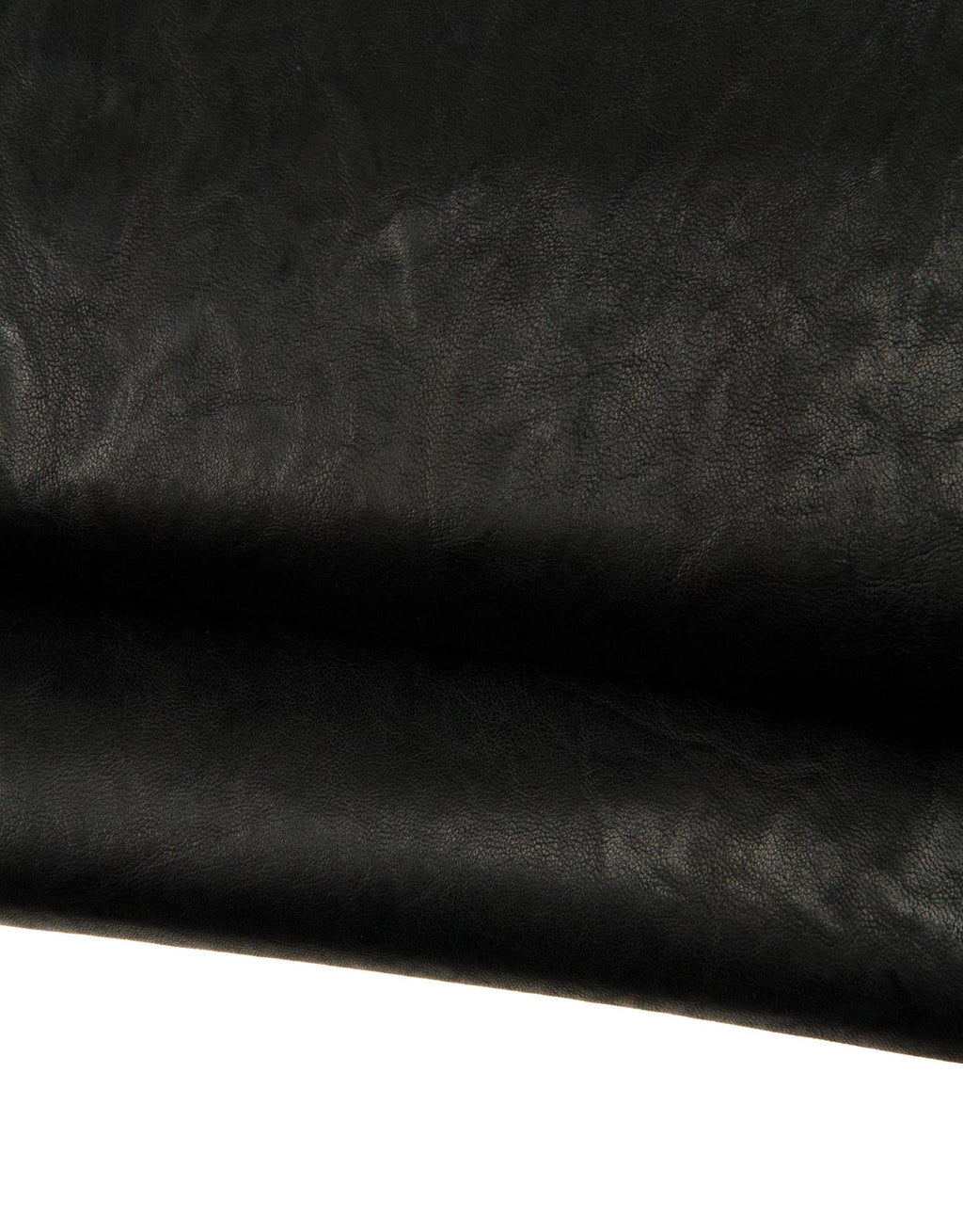 Black Washed Lambskin Leather Skin, softCrinkled lamb hide, vintege nappa leather for crafting B12695-TB La Garzarara