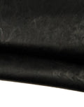Black Washed Lambskin Leather Skin, softCrinkled lamb hide, vintege nappa leather for crafting B12695-TB La Garzarara