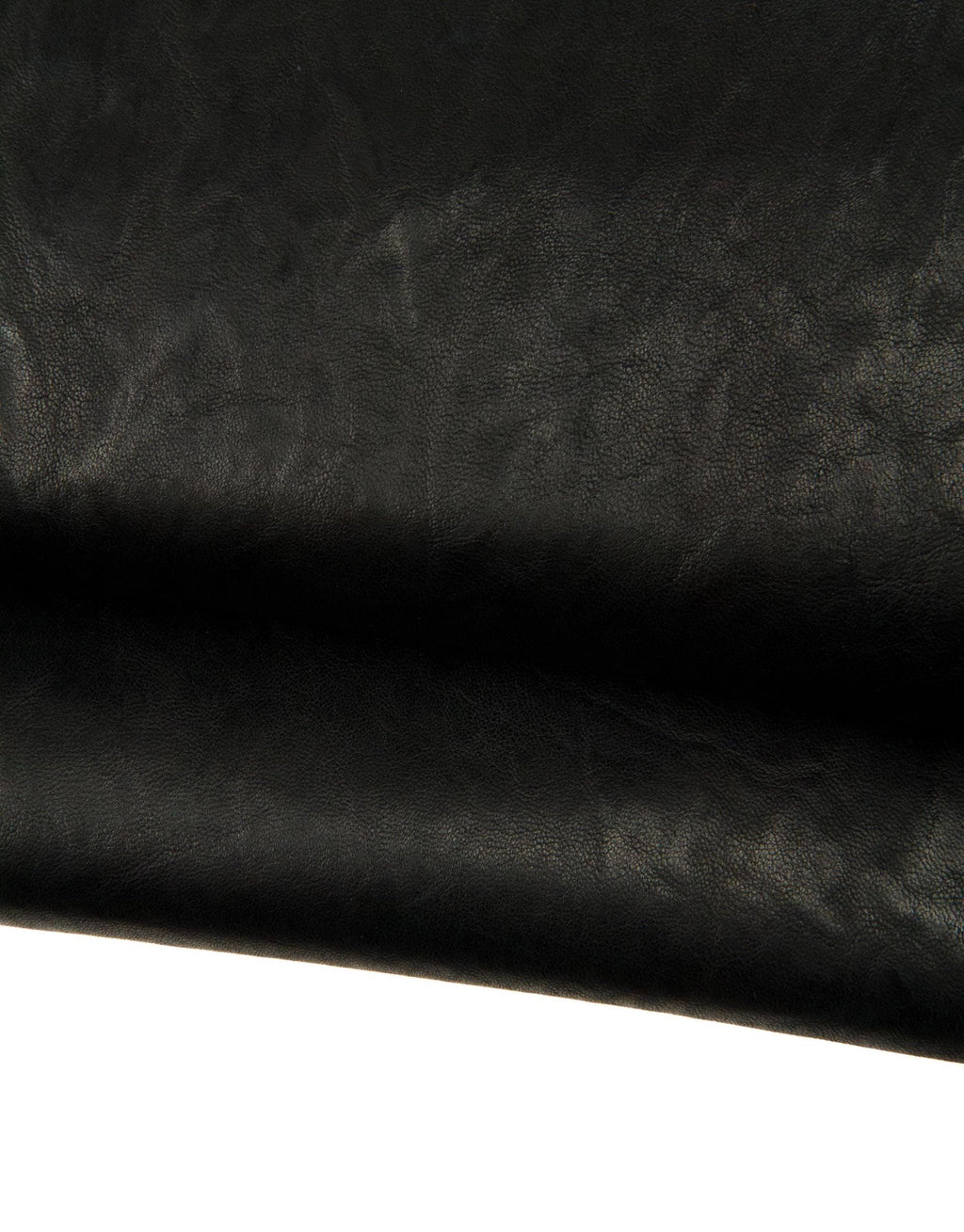 Black Washed Lambskin Leather Skin, softCrinkled lamb hide, vintege nappa leather for crafting B12695-TB La Garzarara