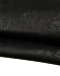Black Washed Lambskin Leather Skin, softCrinkled lamb hide, vintege nappa leather for crafting B12695-TB La Garzarara