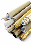 Gold Platinum Remnants Leather for Small Projects, Scraps for Leathercraft, Premium Leather Pieces B086/B La Garzarara