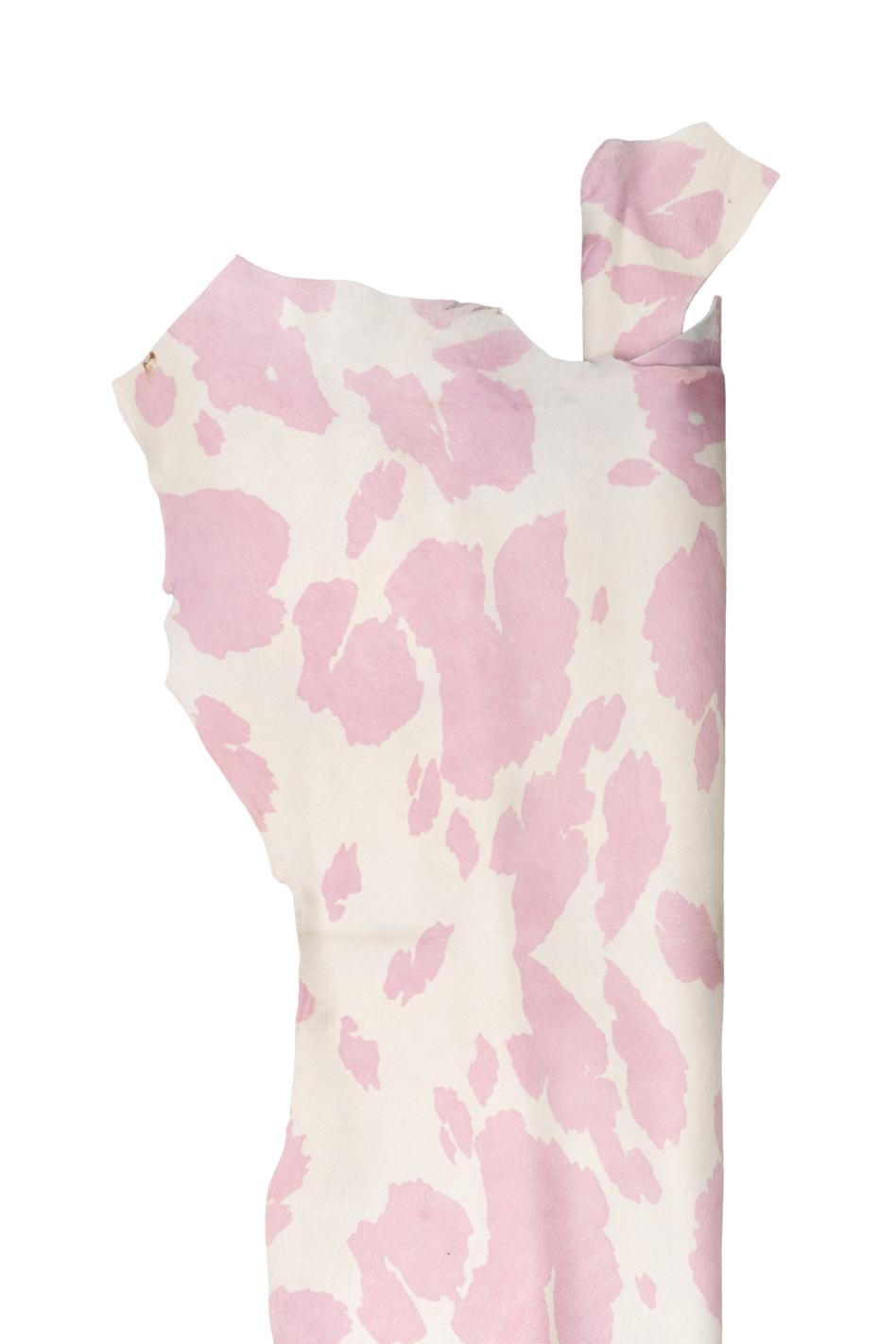 COW textured hair on leather hide, animal printed PONY calfskin, soft luxurious hairy material for crafters B19687-CV La Garzarara
