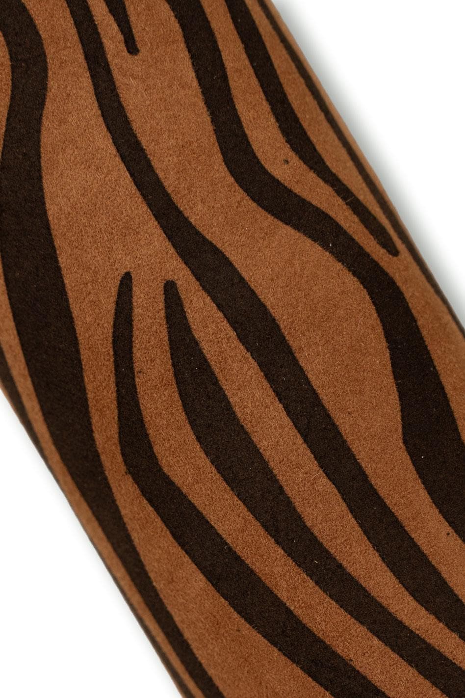 ZEBRA textured leather skin, brown - black ANIMAL printed suede goatskin, soft textured hide for hobbyists B19741-ST La Garzarara
