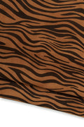 ZEBRA textured leather skin, brown - black ANIMAL printed suede goatskin, soft textured hide for hobbyists B19741-ST La Garzarara