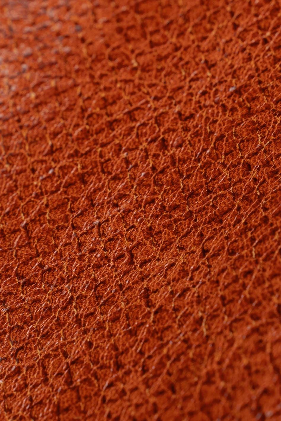 Red glossy REPTILE printed leather skin, soft AGED distressed goatskin, python snake textured hide for hobbyists B19684-ST La Garzarara