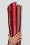 WHOLESALE Leather skins - pack of 3 RED leather skins, crackle and python printed goatskins, as per picture B19505-ST La Garzarara