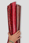 WHOLESALE Leather skins - pack of 3 RED leather skins, crackle and python printed goatskins, as per picture B19505-ST La Garzarara