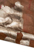 COW textured PONY hair leather, light gold animal print on brown hair on leather calfskin, soft hairy cowhide B19690-CV La Garzarara