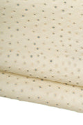 Milk white OSTRICH printed leather hide, elegant EMBOSSED calfskin, classic cowhide for diy projects B19663-ST La Garzarara