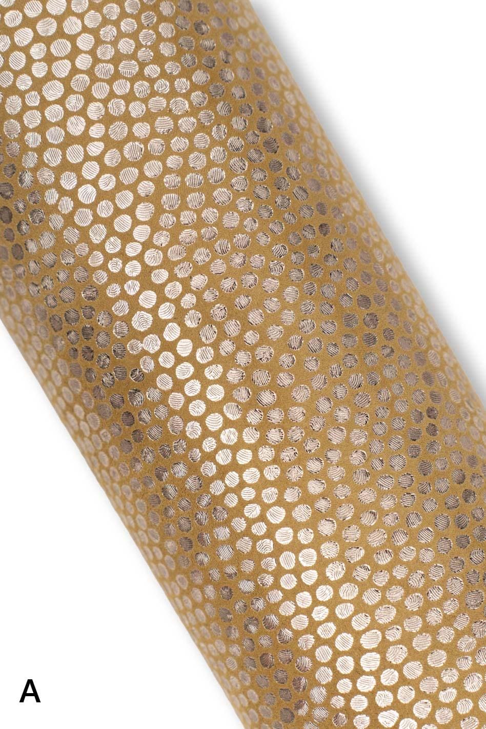METALLIC printed leather skins, brown - silver - green SPARKLE goatskins, bright soft textured hides for crafts B19429-MT(st) La Garzarara