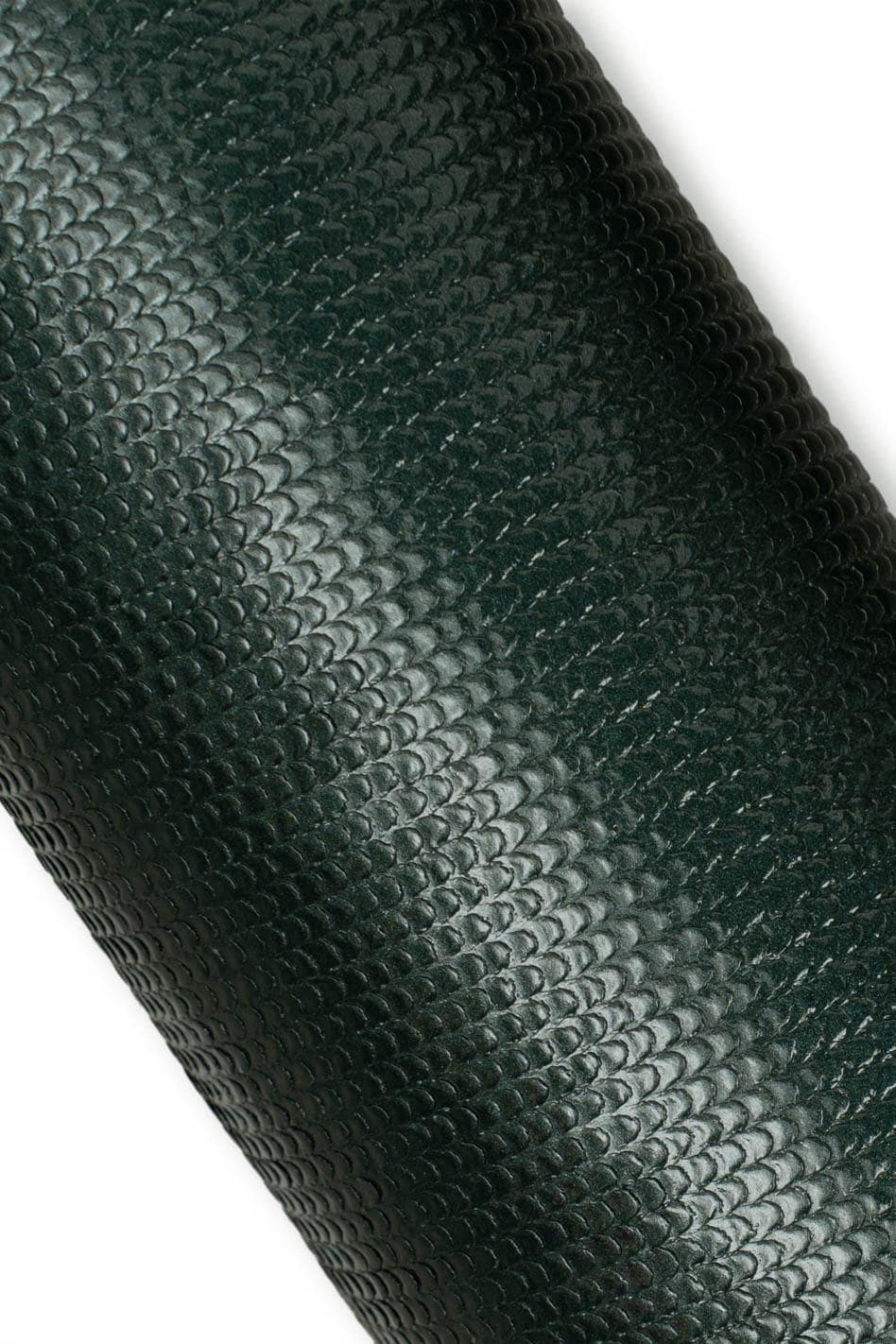 Dark green SNAKE leather skin, reptile ENGRAVED patent goatskin, glossy soft printed hide B19697-ST La Garzarara