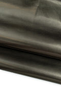 Gunmetal SMOOTH leather skin, METALLIC soft goatskin, bright sparkle material for diy projects B19575-MT La Garzarara